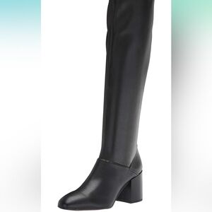 Wide Calf Knee High Leather Boots